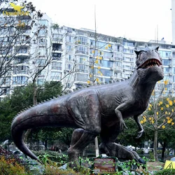 park jurassic life size animatronic t-rex dinosaur