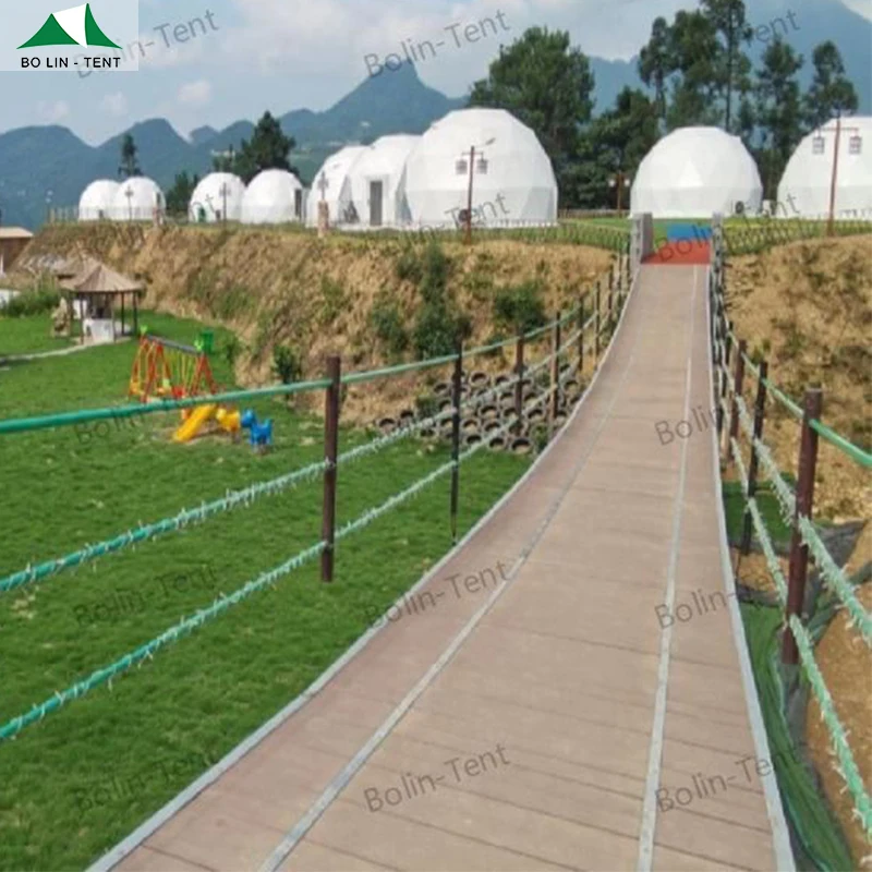 Bolin Tent Igloos Geodesic Dome Steel Structure Camping Tent Hotel Luxury Dome House Glamping Round Domo