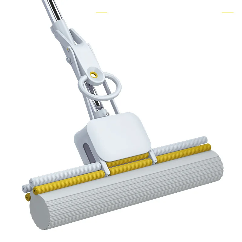 WONDERFUL Factory Wholesale Household Hand-free Mop Stainless Steel Self Wringing Mop PVA Sponge Mops for Floor Cleaning