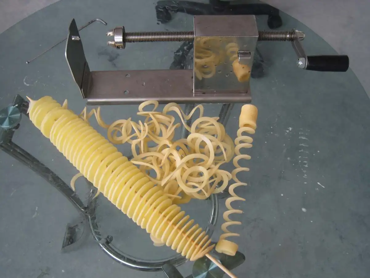 potato spring cutter spiral cutter potato automatic potato twister machine for sale