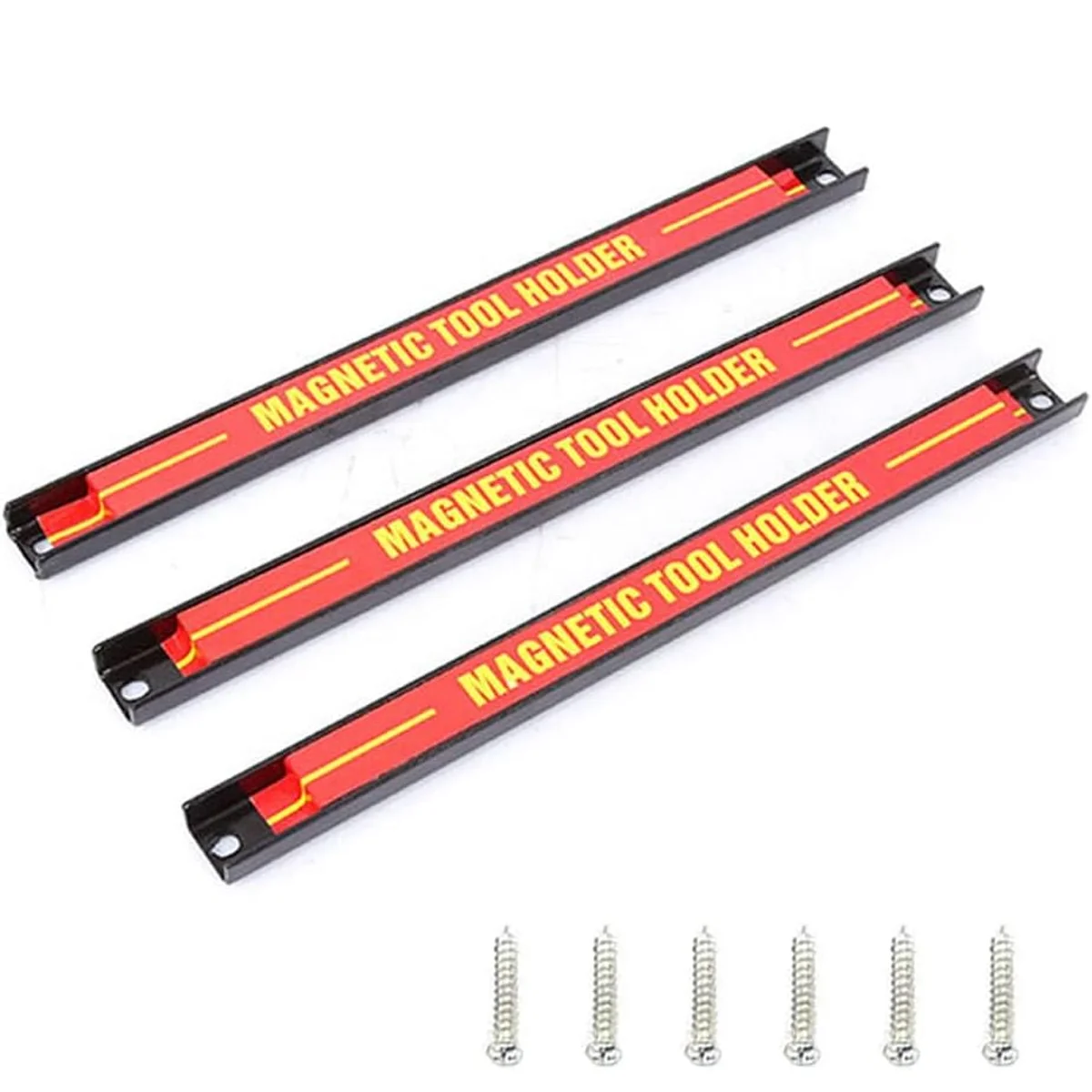 LARIX 3 PCS Magnetic Knife Holder Tools Bar Magnetic Rack Set