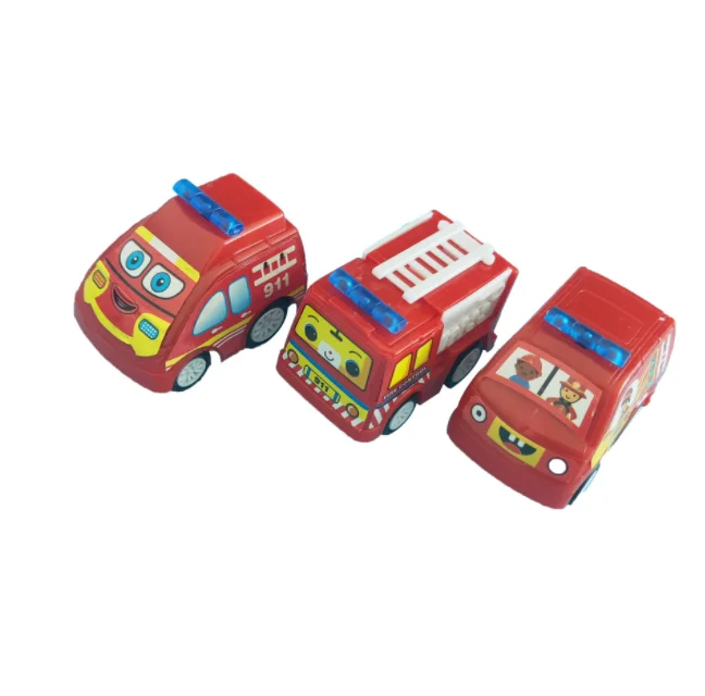 6-piece Kids Mini Pull-Back Vehicle Set Kid Toy Set With Trucks and Engineer Car