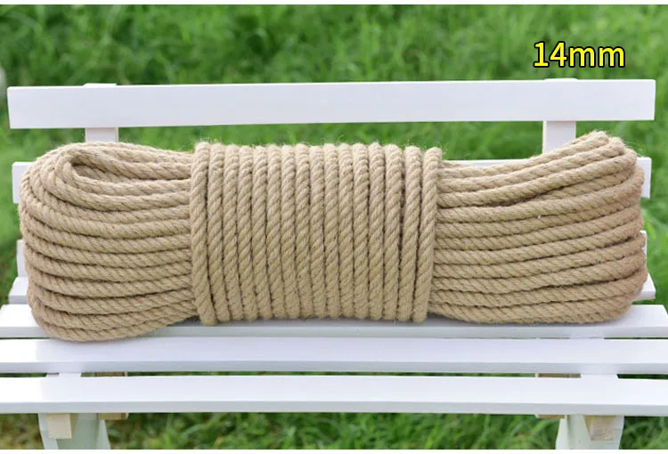 
100% Natural Jute braided Twisted Rope DIY decoration Cord 1mm~50mm Recyclable sisal packaging rope 
