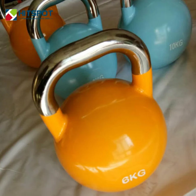 Free Weights competition steel Kettlebell set colorful 20kg 32 kg  40kg 50kg Gym Weights Strength Training cast iron kettlebell