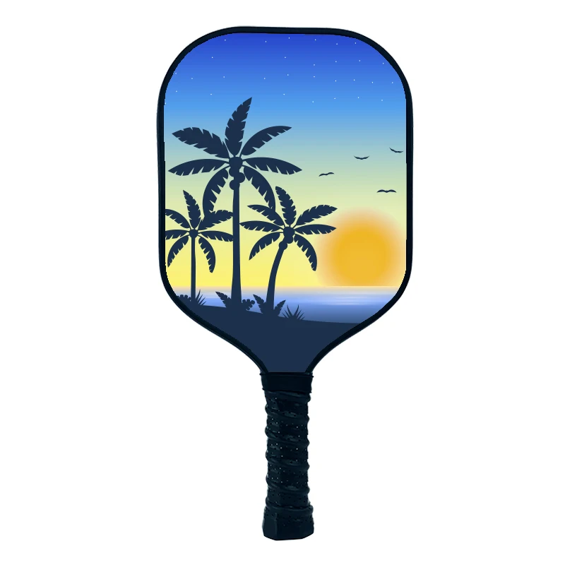 OEM custom UV printing light pickleball paddle termoformed 6.5oz fiber glass pickleball paddles set of 2