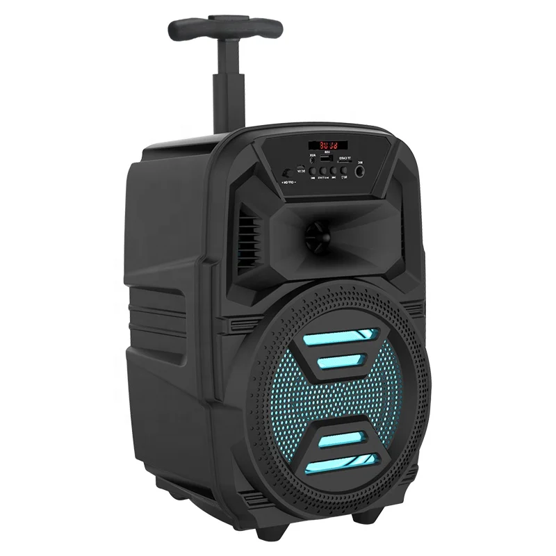 Лидер продаж Amazon динамик на колесиках 6 5 дюйма наружный низкочастотный Dj беспроводные bluetooth-динамики активный караоке-Колонка для вечеринки с яркими