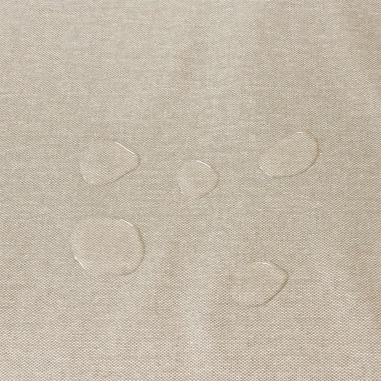 2023 dining room solid beige style waterproof household eco-friendly PVC/PEVA+nonwoven oil resistant  table cloth