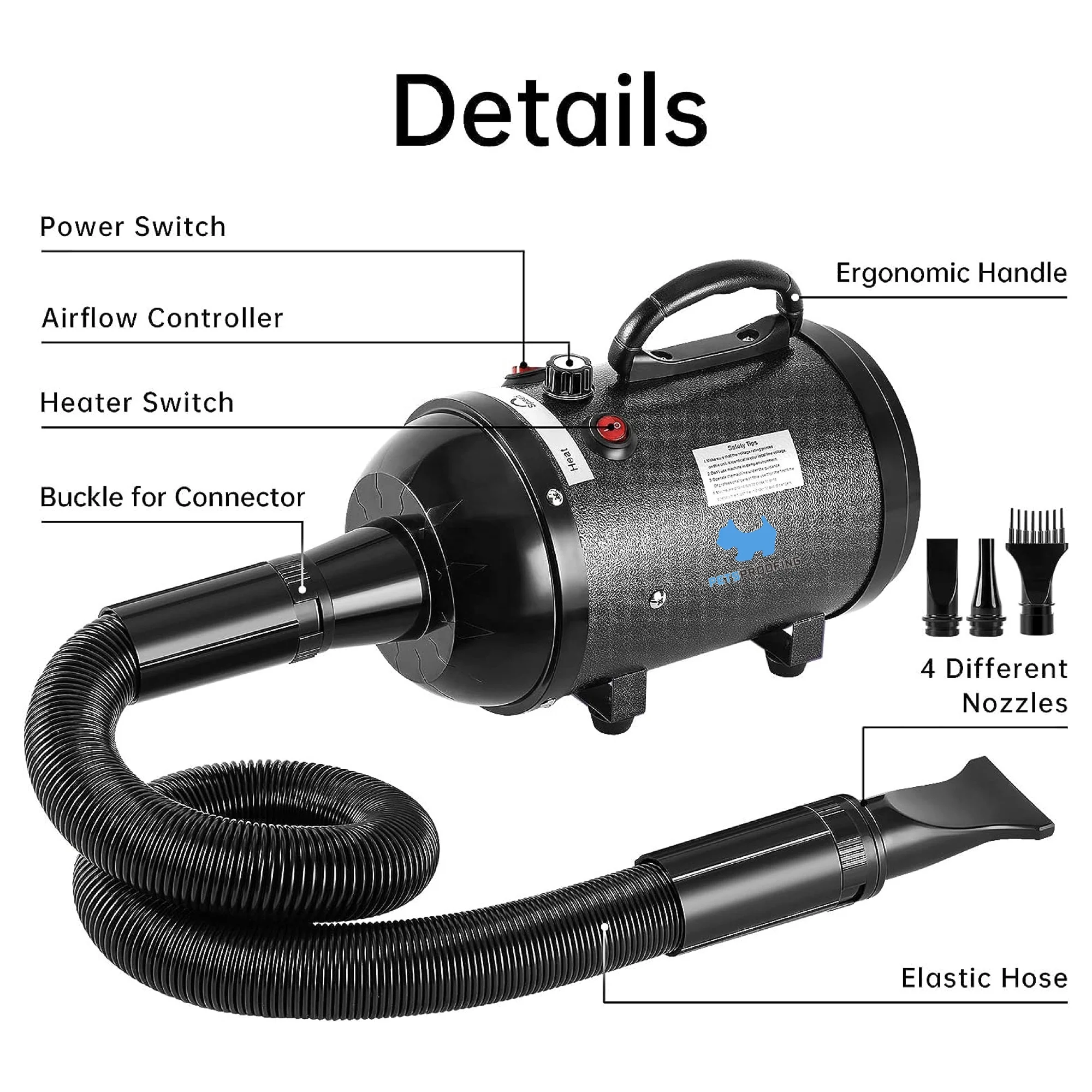 Pets Automatic Adjustable Speed Cat Dog Pet Hair drying blowing grooming Dryer Machine For Small Medium And Large Dog