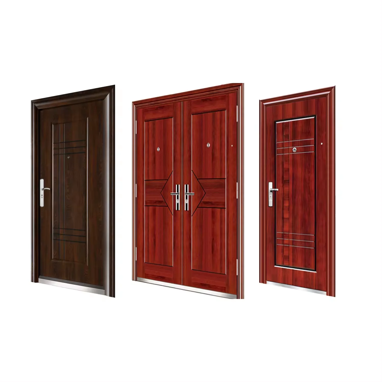 Main Entrance Door Design Exterior Luxury Steel Modern Entry Door Anti-theft Door for Home