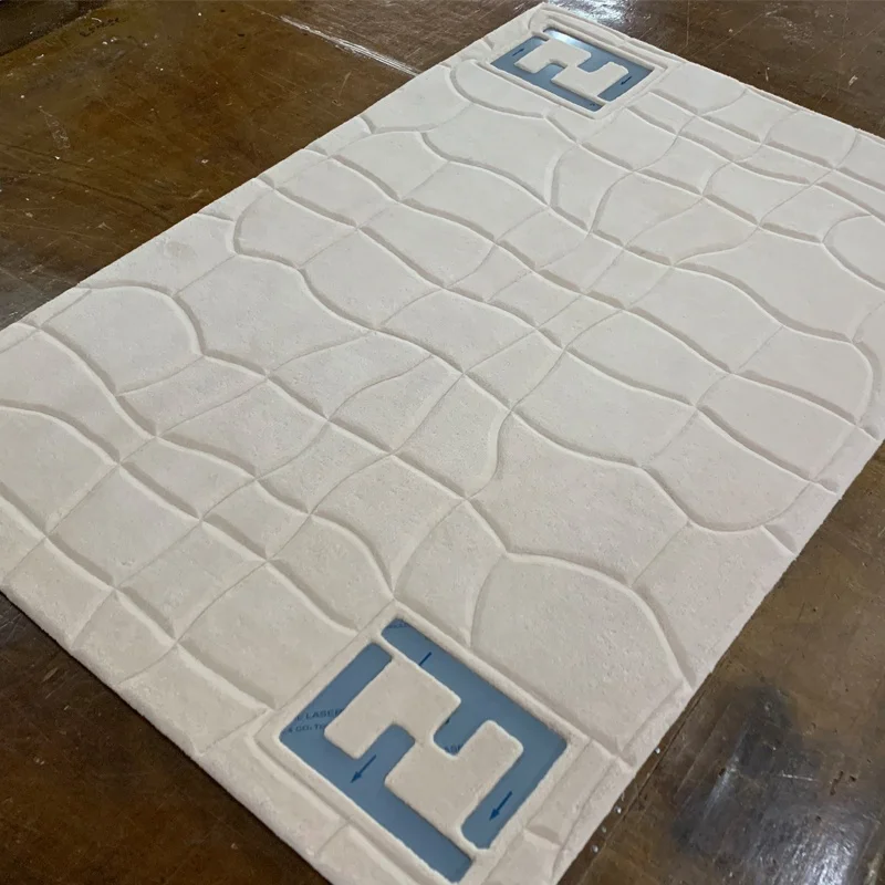 high quality hand made wool carpet with logo luxury carpet for living room area rug