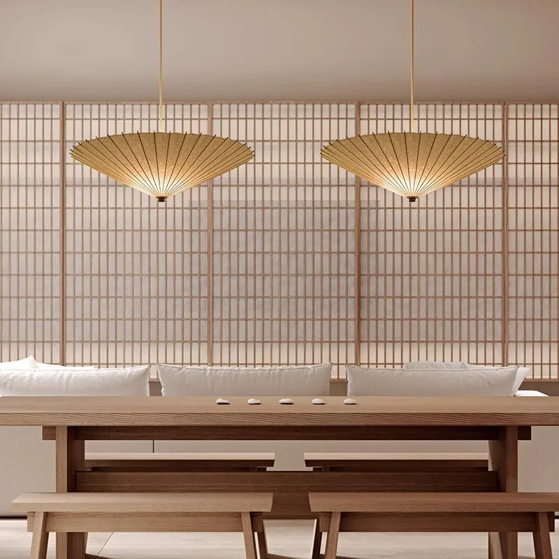 Nordic Style Hanging LED Fabric Pendant Lamp White Pendant Light Fabric for Dinning Room Living Room