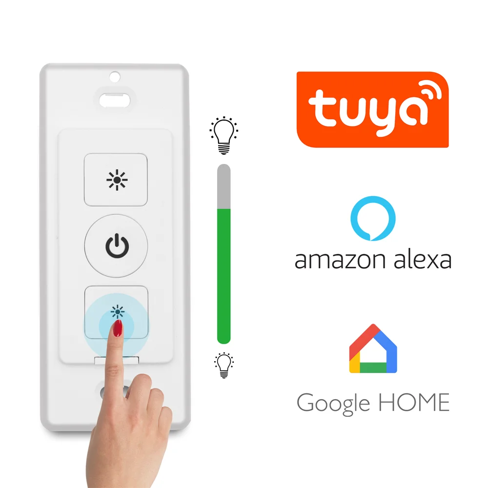 ETL approved 300W Output Triac 0-10V Smart Life Tuya Wall Dimmer Wifi Dimmer work with Alexa Google Home