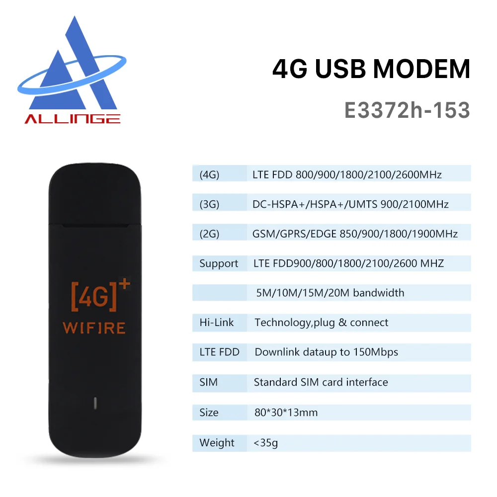  LG384 ситонг горячая Распродажа E3372h-153 150 Мбит/с модем сети Carfi карты 3g 4g usb-ключи) Мобильный