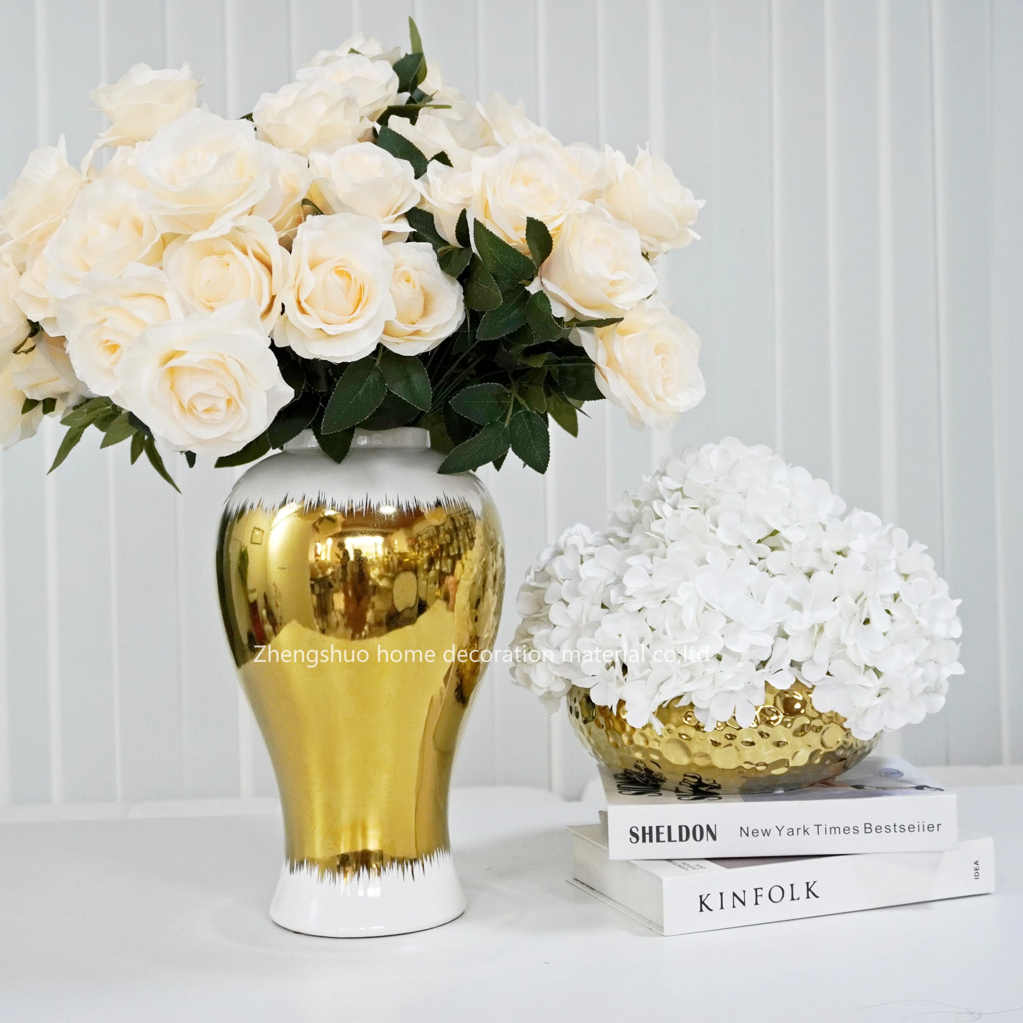 Factory wholesale Ceramic flowerpot Desktop flower pot Ceramic  flower pot decor pot for home desktop floor decoration