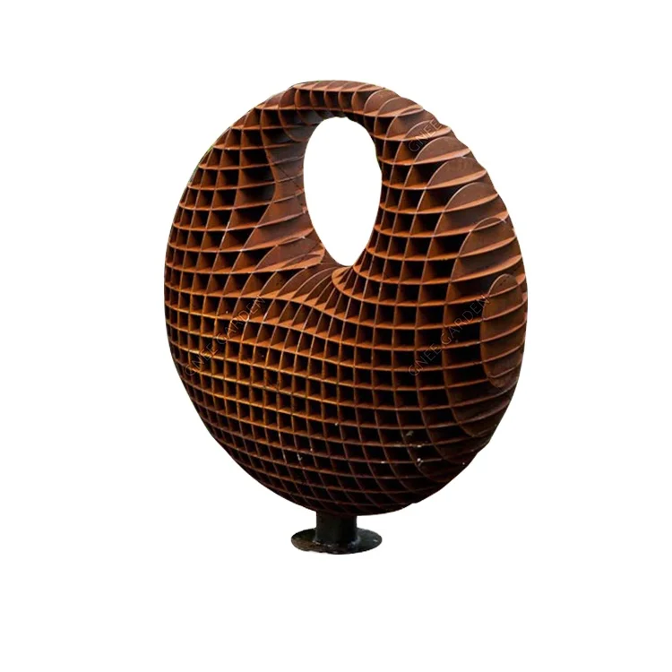Corten стальная садовая скульптура металлическая художественная Декоративная на открытом воздухе