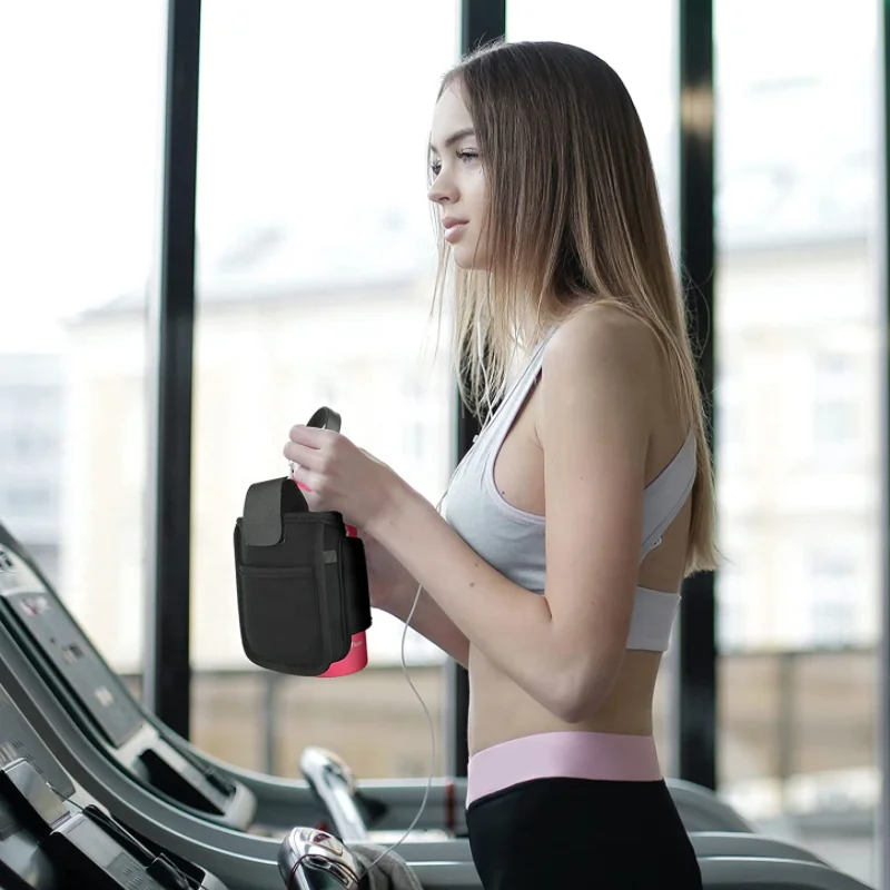 Custom Magnetic Water Bottle Sleeve Pouch Magnet Cup Cover with Pocket Portable Gym Mate Non slip Wallet Neoprene Key Phone Bags