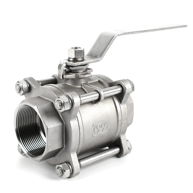 Stainless steel Casting Valve 3PC thread ball valve (Full Bore)1000PSI