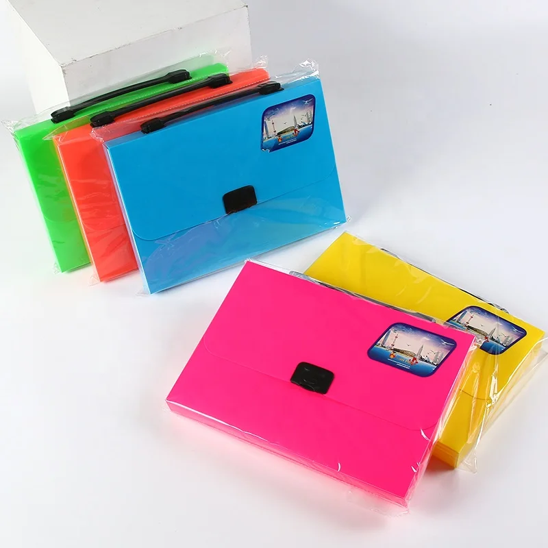 A4 Popular Durable Portable Document Case PP black Soft Handle Document Box File