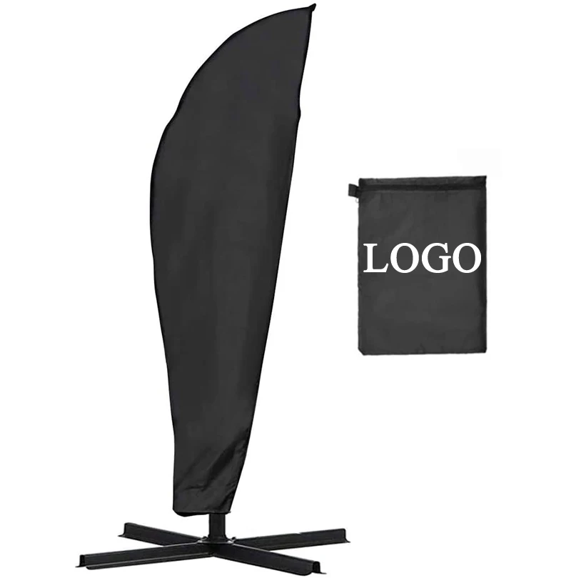 
GUTSBOX Offset Patio Umbrella Cover 600D Hanging Patio Umbrella Cover Waterproof Market Parasol Cover for Outside Umbrella 