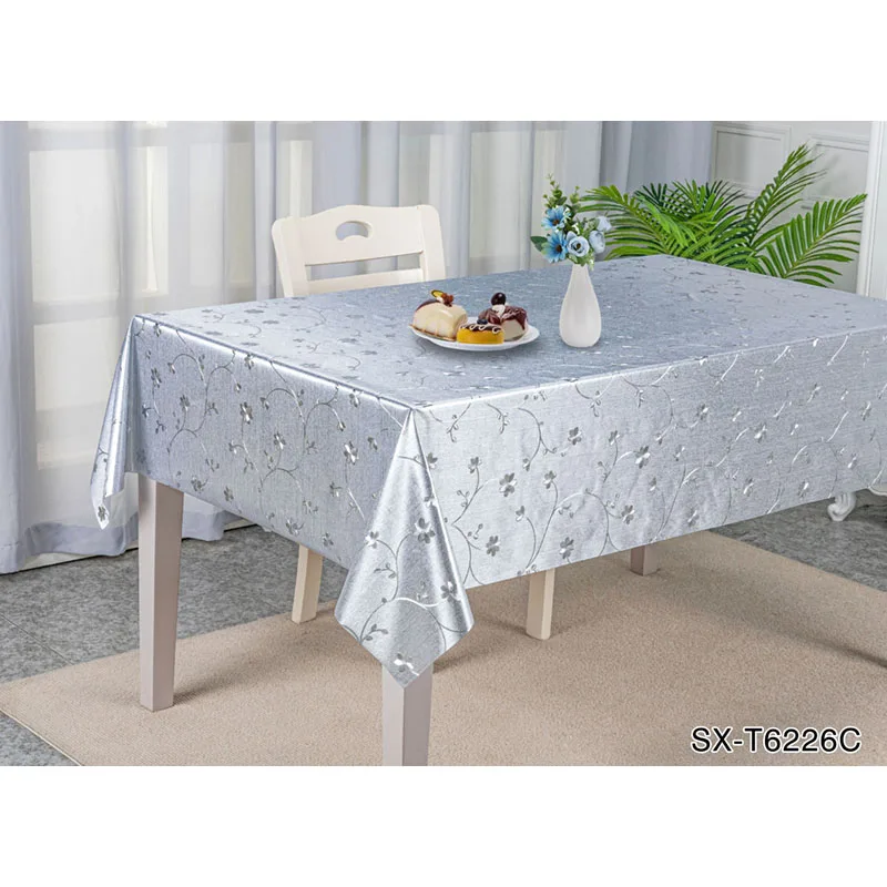 Экологичная Нетканая скатерть из ПВХ с тиснением и металлическим тиснением