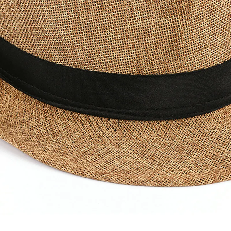 wholesale mens fashion summer sun protect Adjusting rope Panama straw hats hatband Panama hat