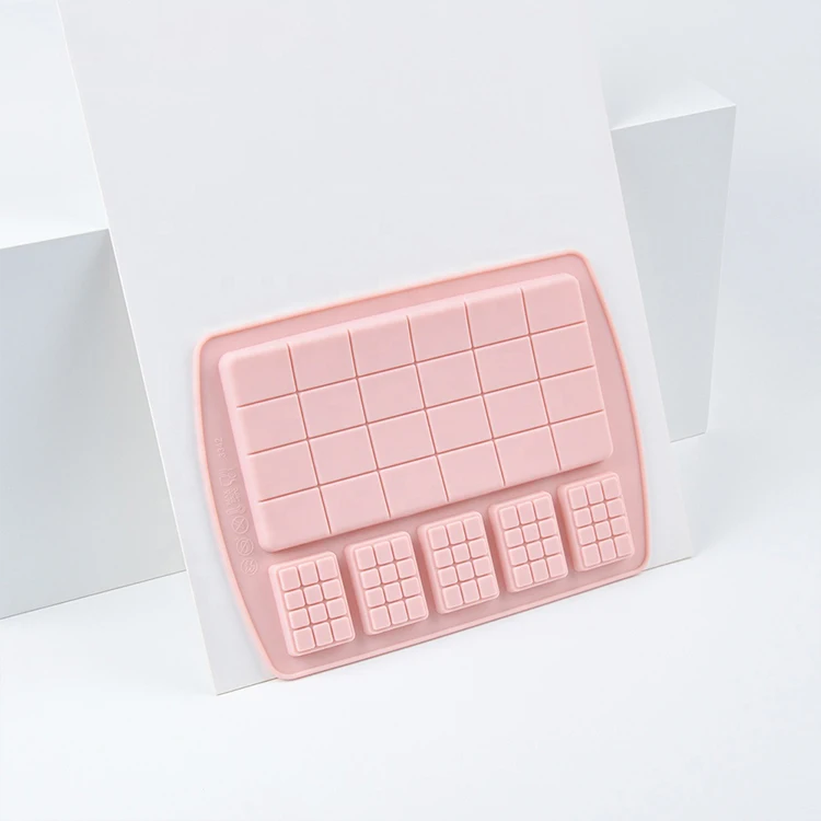 Silicone Mold 24 Even Chocolate Mold Fondant Molds DIY Candy Bar Mould Cake Decoration Tools Kitchen Baking Accessories