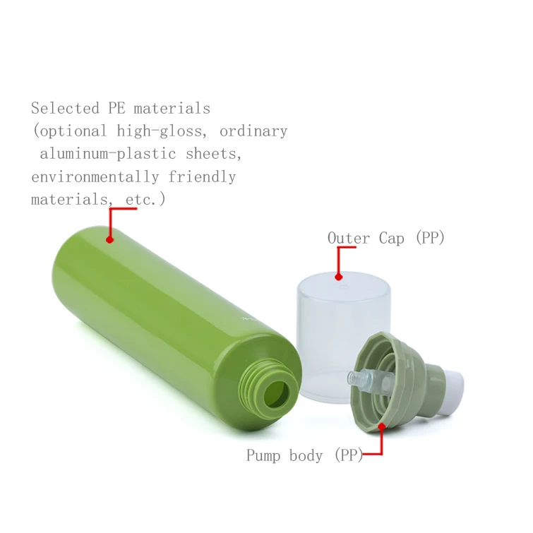 40mm  Edge Pump Head Tube ELM-1096 for Face Wash Hand Cream Body Lotion Plastic Tube with PP Pump Cap