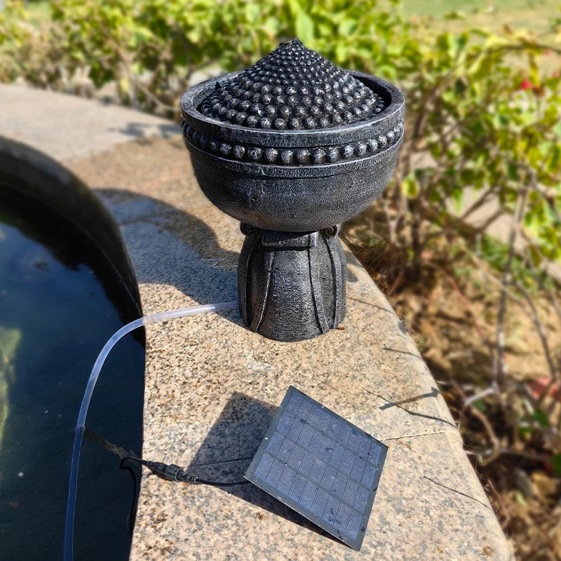 Hot sales miniature floating fountain solar waterfall fountain garden Floating waterfall fountain Small pump