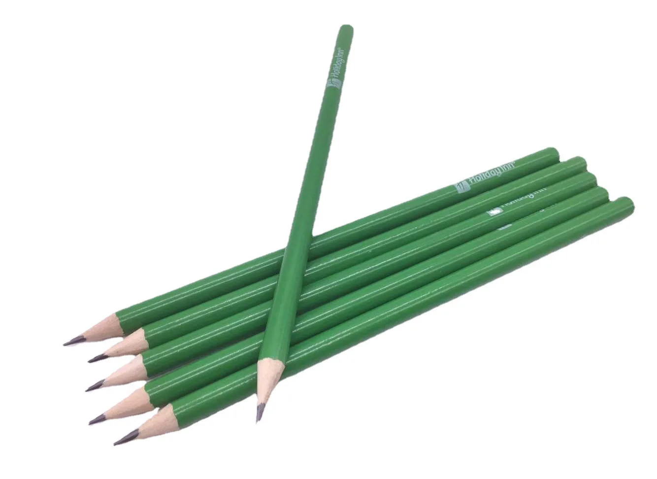 Hotel Guestroom Logo Brand Printed Black Wooden Pencil OEM