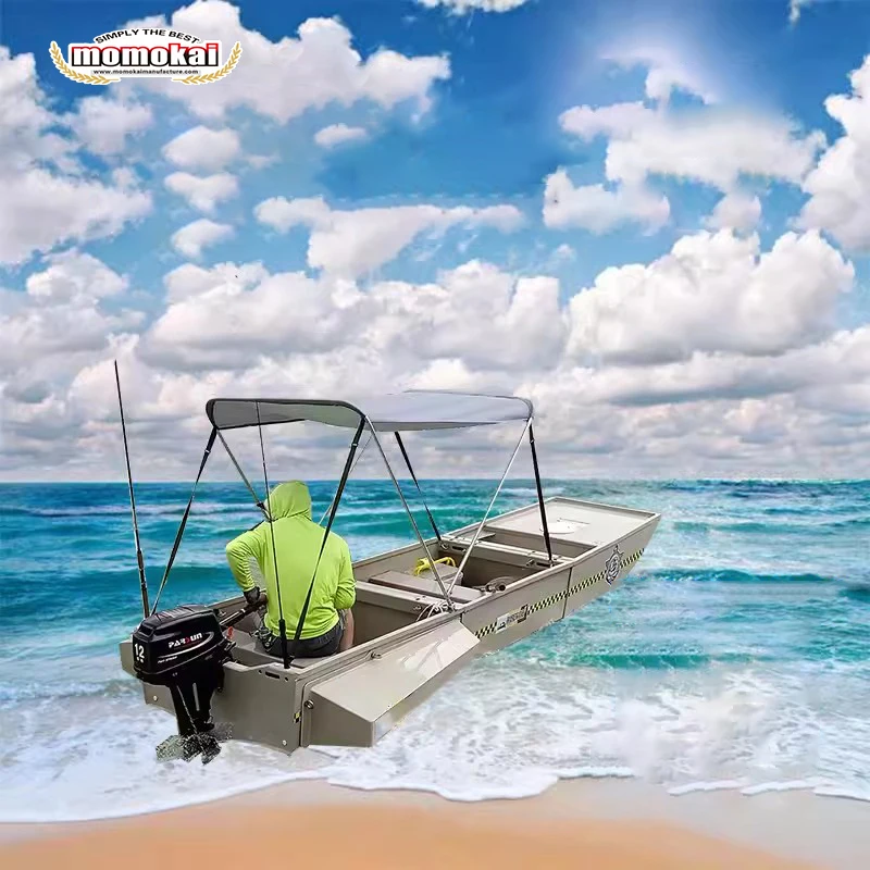 Vehicle-mounted boat 3.2m PE plastic splicing fishing folding boat speedboat portable fishing assault boat