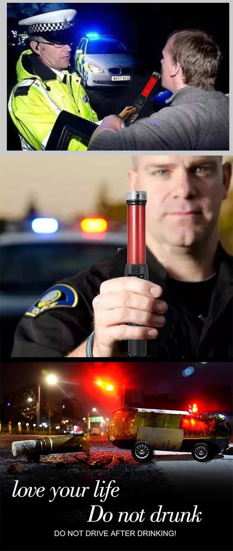 New Trend Portable OEM Cheetah-1 Alcohol Breath Tester Drive Safety Breathalyzer Digital quick Alcohol Tester without mouthpiece