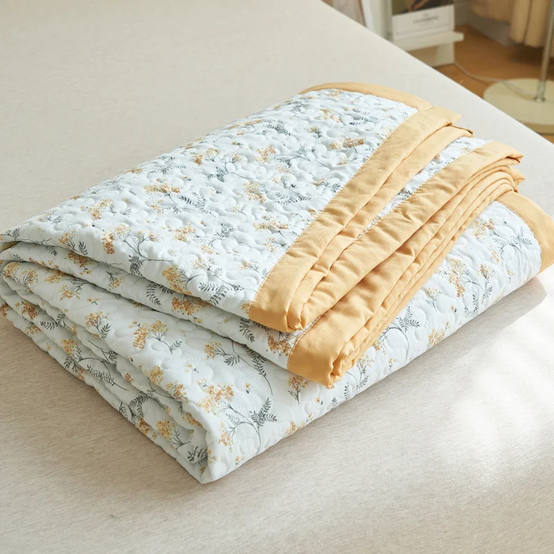 Printing Microfiber Bedspread Soft Summer Quilt Sets
