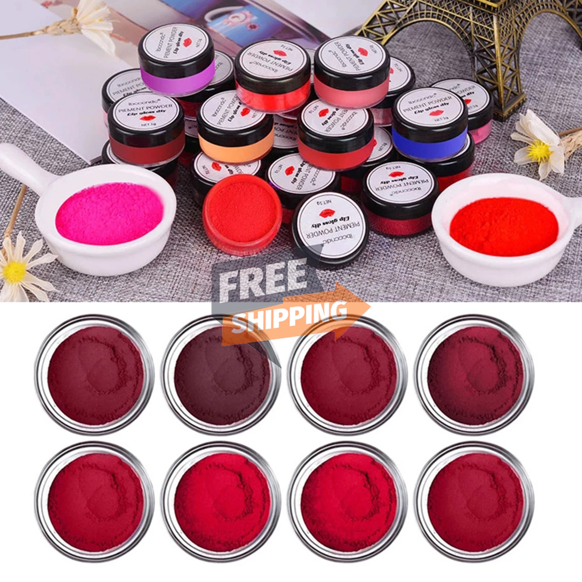 OMG lip gloss color water base pigment powder for lip gloss lipstick nail polish lipgloss color powder organic pigment cosmetic