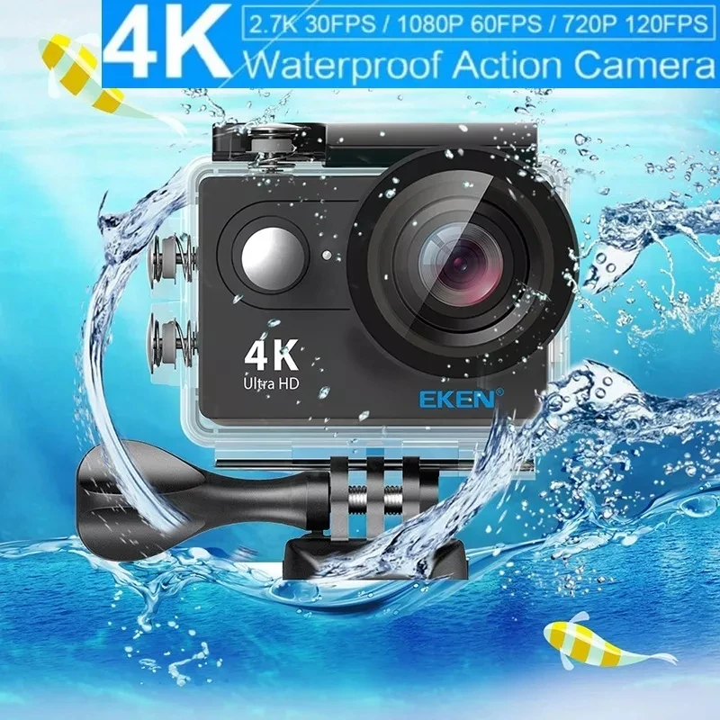 Новое поступление Спортивная Экшн-камера H9R Go Pro реально водонепроницаемая Wi-Fi 4K с внешним микрофоном камера