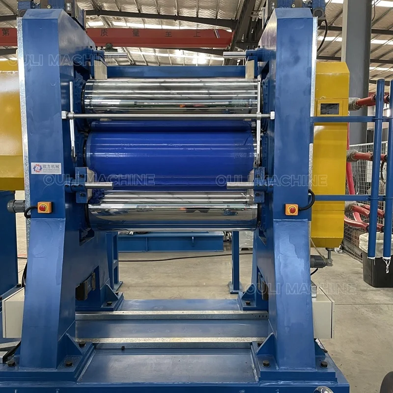 Mirror Technology Roller Type Rubber Calender Machine, 2/3/4 Roll Calender Mill Machinery, Automatic Rubber Crimping Calender