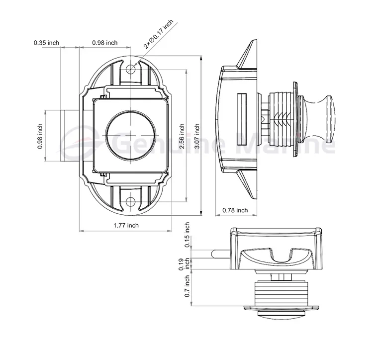 Genuine Vehicle Caravan Interior Cupboard Cabinet Mini Push Knob Lock Latch for RV Motorhome