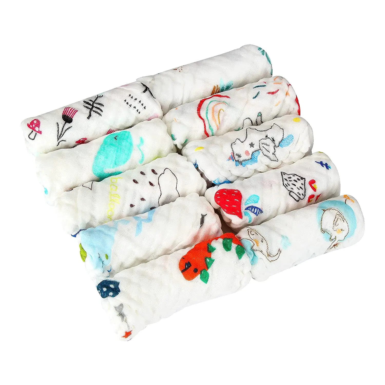 Muslin Face Cloth Handkerchief Organic Cotton Baby Towel Soft Saliva Bib Washcloth Newborn Gift