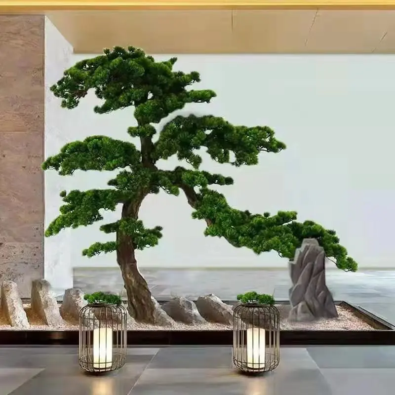 Source Factory Direct Cedar Tree Customization Oem&Odm Podocarpus Large Outdoor Indoor Artificial Bonsai Pine Tree