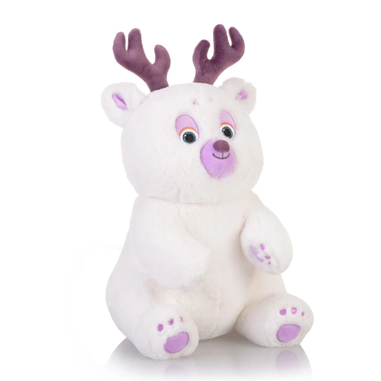 Custom High Quality Pp Cotton Boonie Bears Neva The White Bear Brown Funny Soft Plush Toy Animal For Kids