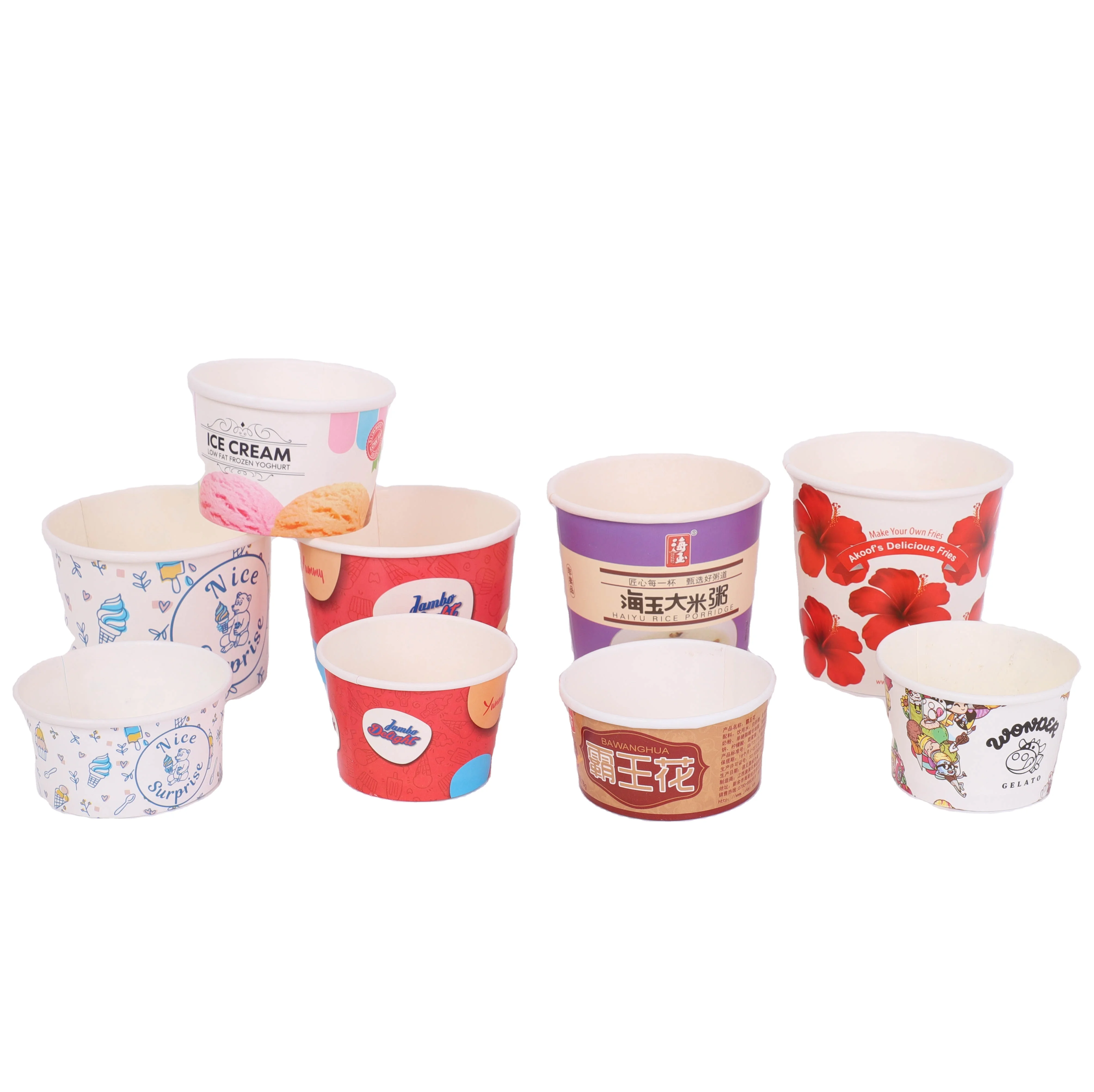 Оптовая продажа, картонные одноразовые экологически чистые бумажные стаканчики с крышкой, 4 унции