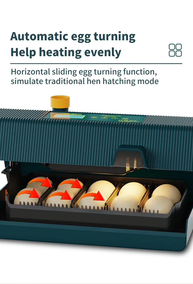 HHD Chicken and Hatching Machine Home Use Brooder with Wheels for Sale Shaking Incubator