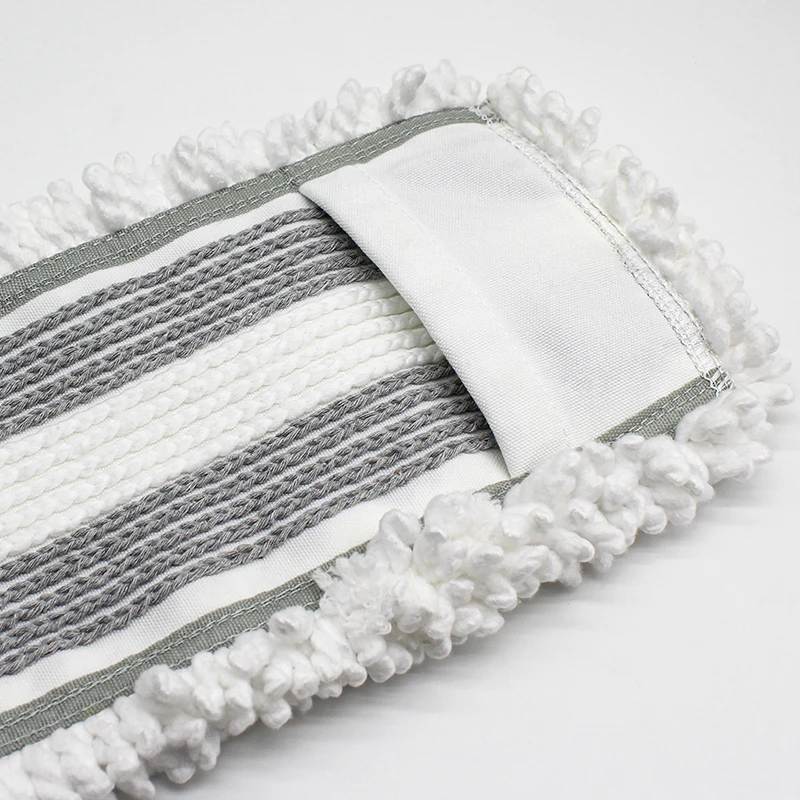 High absorbent Cleaning Flooring Dust Mop Commercial Industrial Cotton Microfiber Blend Wet Mop Refill Pocket style Flat Mop