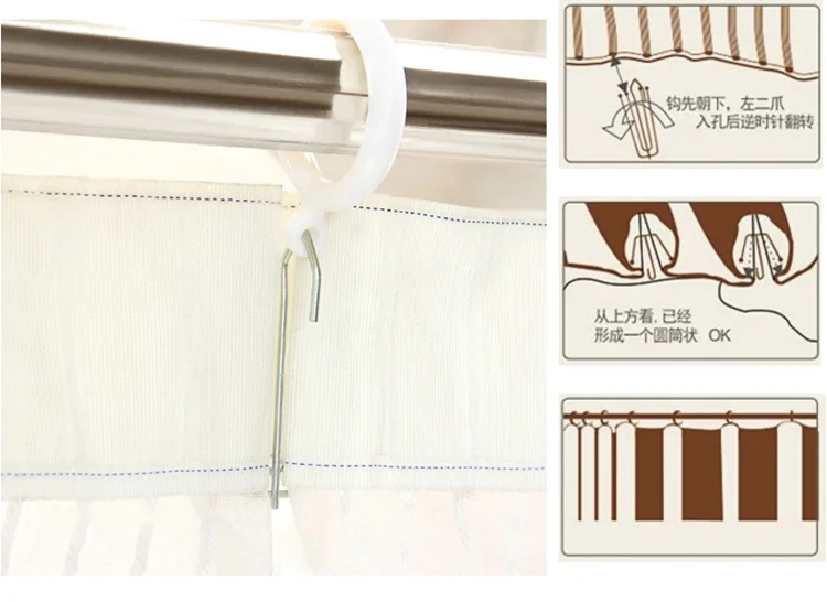 High quality American hook fasteners curtain hook American curtain tape Iron hooks for curtains