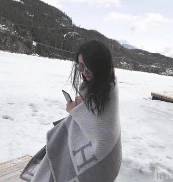 
Wool Throw Plaid H travel Stripe Wool Blanket 