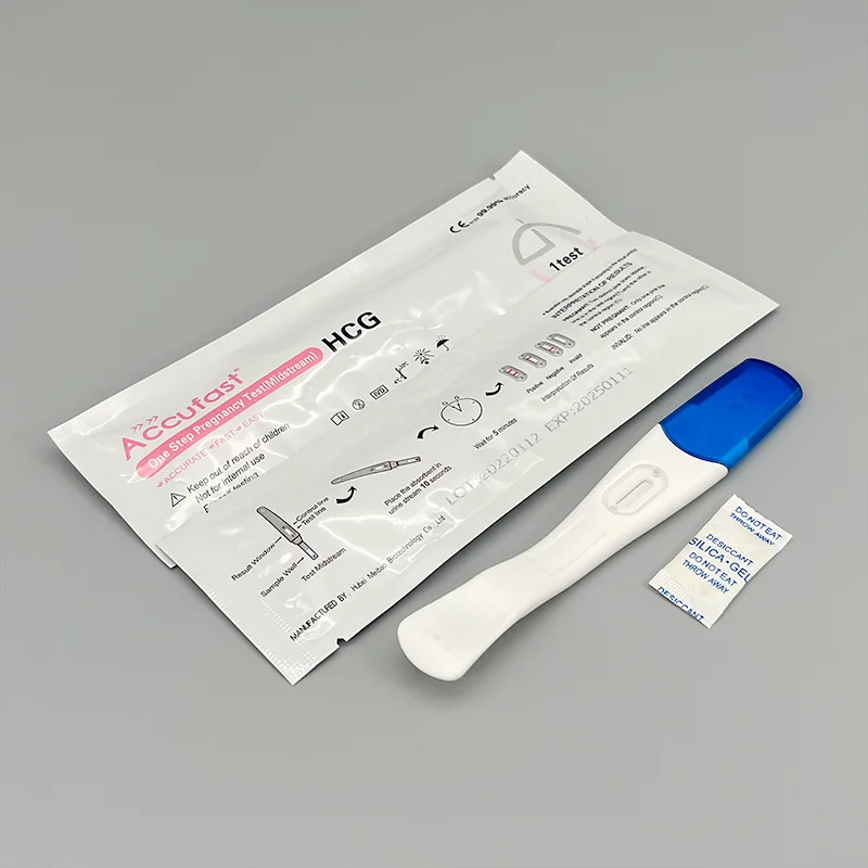 Factory Supply CE ISO UKCA Approved Accurate Early Hcg Urine Test 10,25 mIU/ml Pregnancy Test Midstream