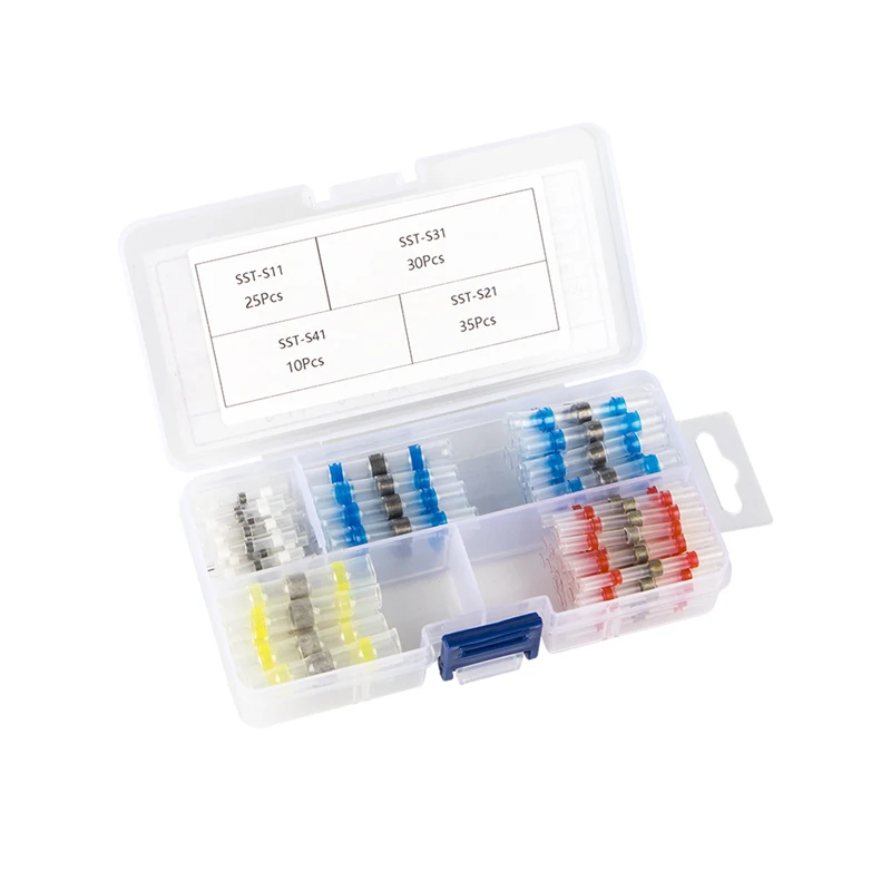 Electrical Butt Connector Waterproof Electrical Solder Sleeve Heat Shrink Solder Seal Wire Connector Kit
