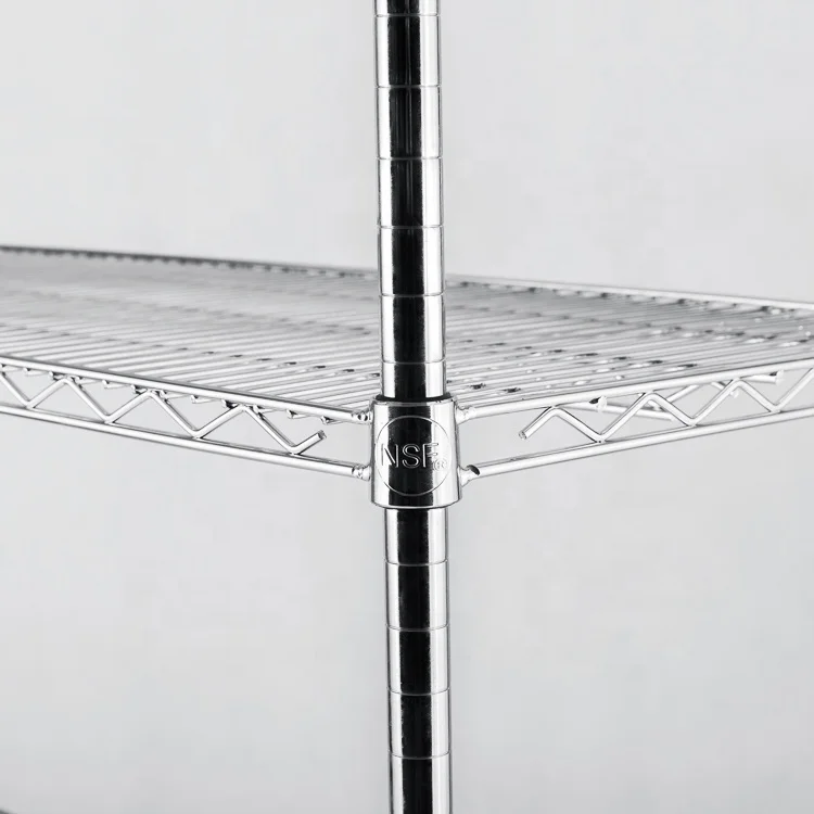 Nsf Approved Steel  Shelving  Wire Shelving Metal Chrome Rack