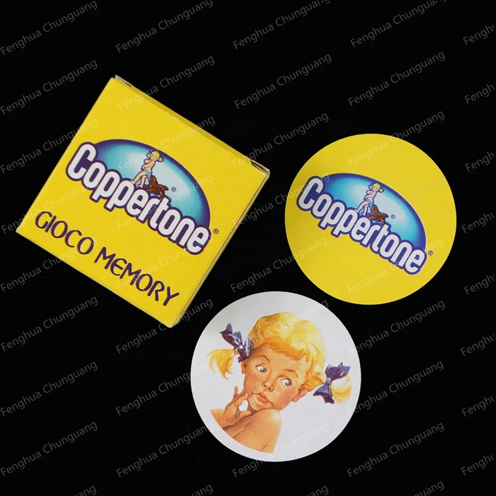 Customized Paper Round Memory Playing Cards