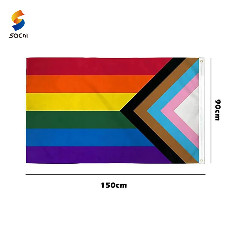 90x150cm polyester rainbow gay flag of wholesale gay pride