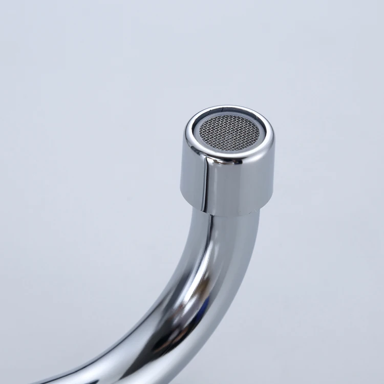 Hot And Cold Swivel Spout Wall-mounted Double-handle Brass Kitchen Sink Basin Mixer Taps Faucet